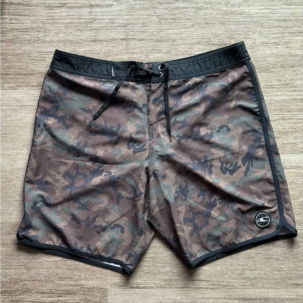 O'Neill Brown Board Shorts Camouflage Quick-Dry